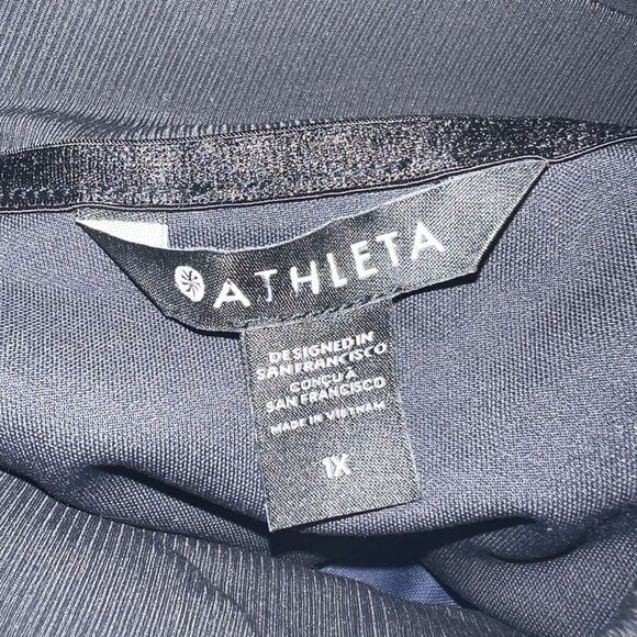 Athleta Plus Size Navy & Black Venice Sweatshirt Funnel Neck 1X NWOT - Picture 8 of 10